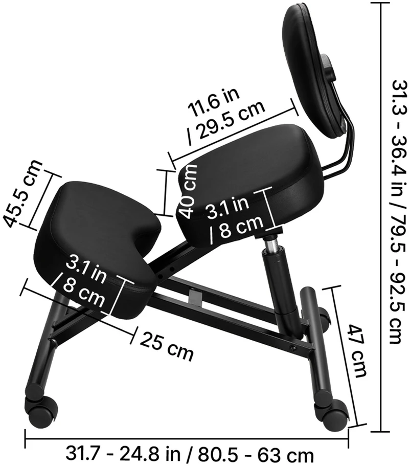 VEVOR Ergonominė kėdė su atlošu ir ratukais
