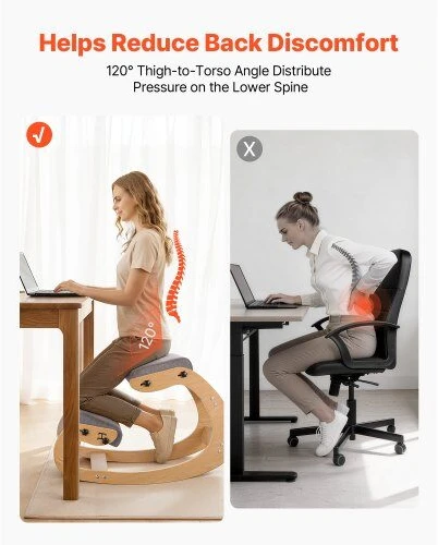 VEVOR Ergonomiška klūpėjimo kėdė pilka