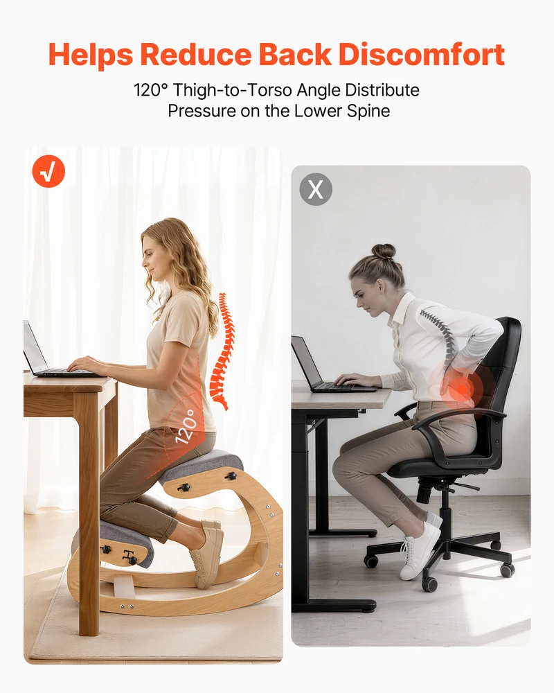 VEVOR Ergonomiška klūpėjimo kėdė pilka