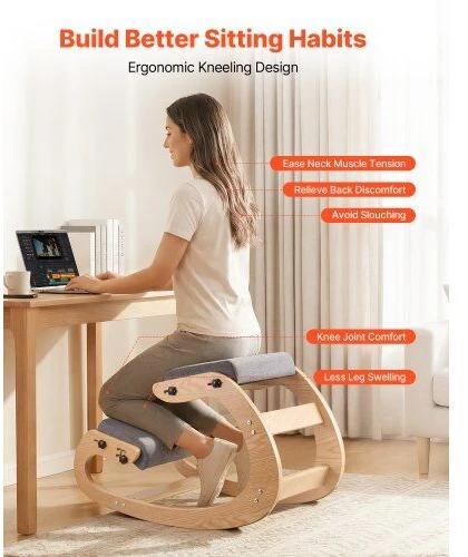VEVOR Ergonomiška klūpėjimo kėdė pilka