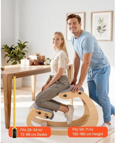 VEVOR Ergonomiška klūpėjimo kėdė pilka