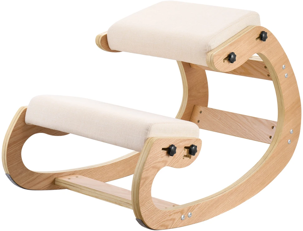 VEVOR Ergonominė medinė kėdė su reguliuojamu porolonu