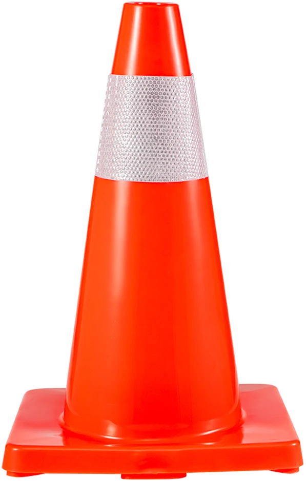 VEVOR Eismo saugumo kūgiai 45,7 cm, PVC pagrindas, oranžiniai atšvaitiniai, 12 vnt. pavojaus kūgiai parkavimui