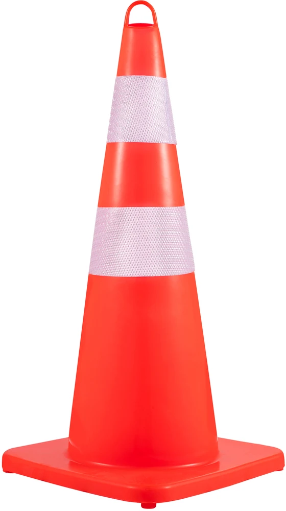 VEVOR Saugos kūgiai 6 vnt. 73 cm PVC oranžiniai statybiniai eismo kūgiai su 2 atšvaitais, svertiniu pagrindu, automobilių stovėjimo aikštelėms, keliams