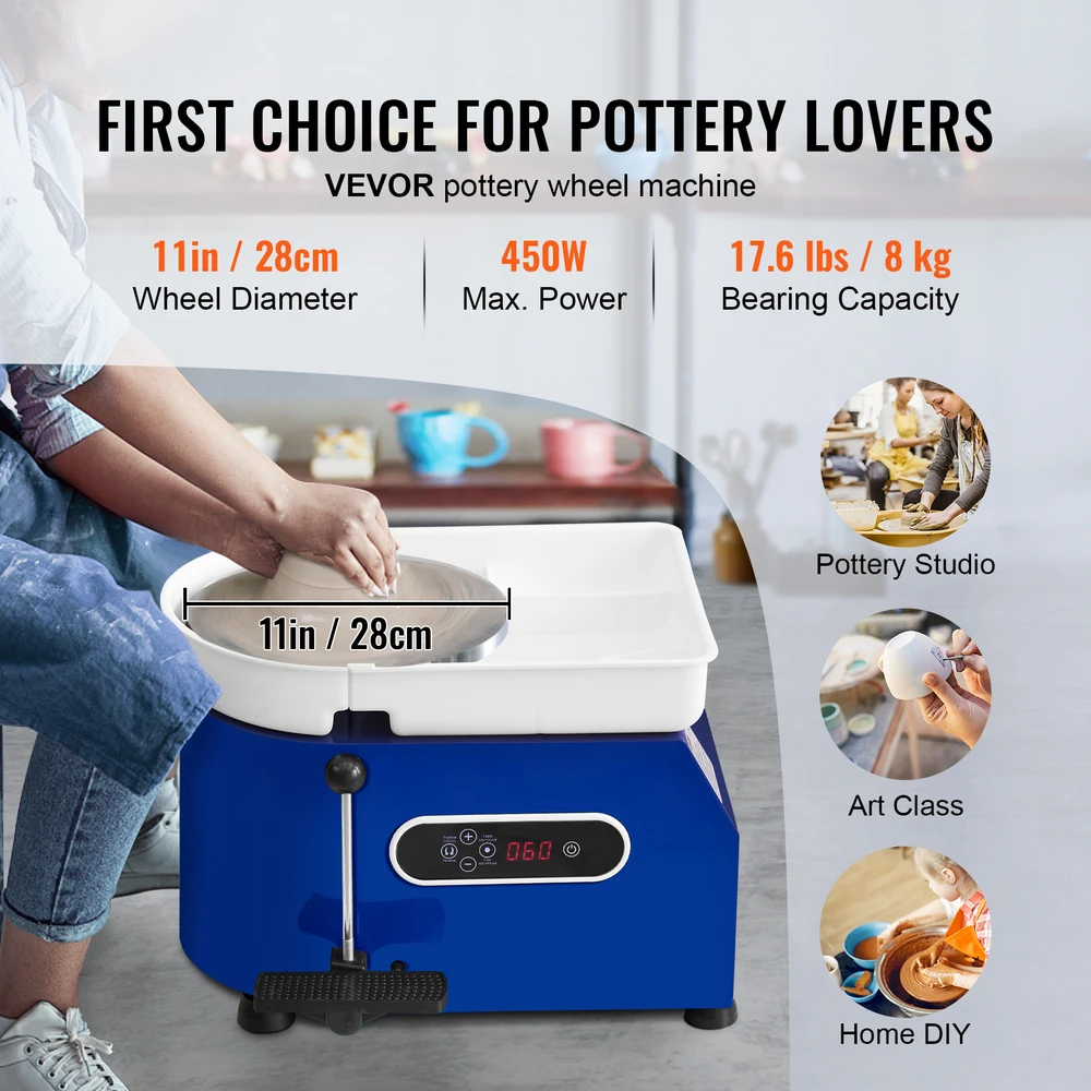 VEVOR Keramikos žiedimo staklės su pėdalu 450W