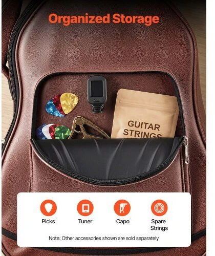 VEVOR Kietas dėklas akustinei gitarai, 1195 mm