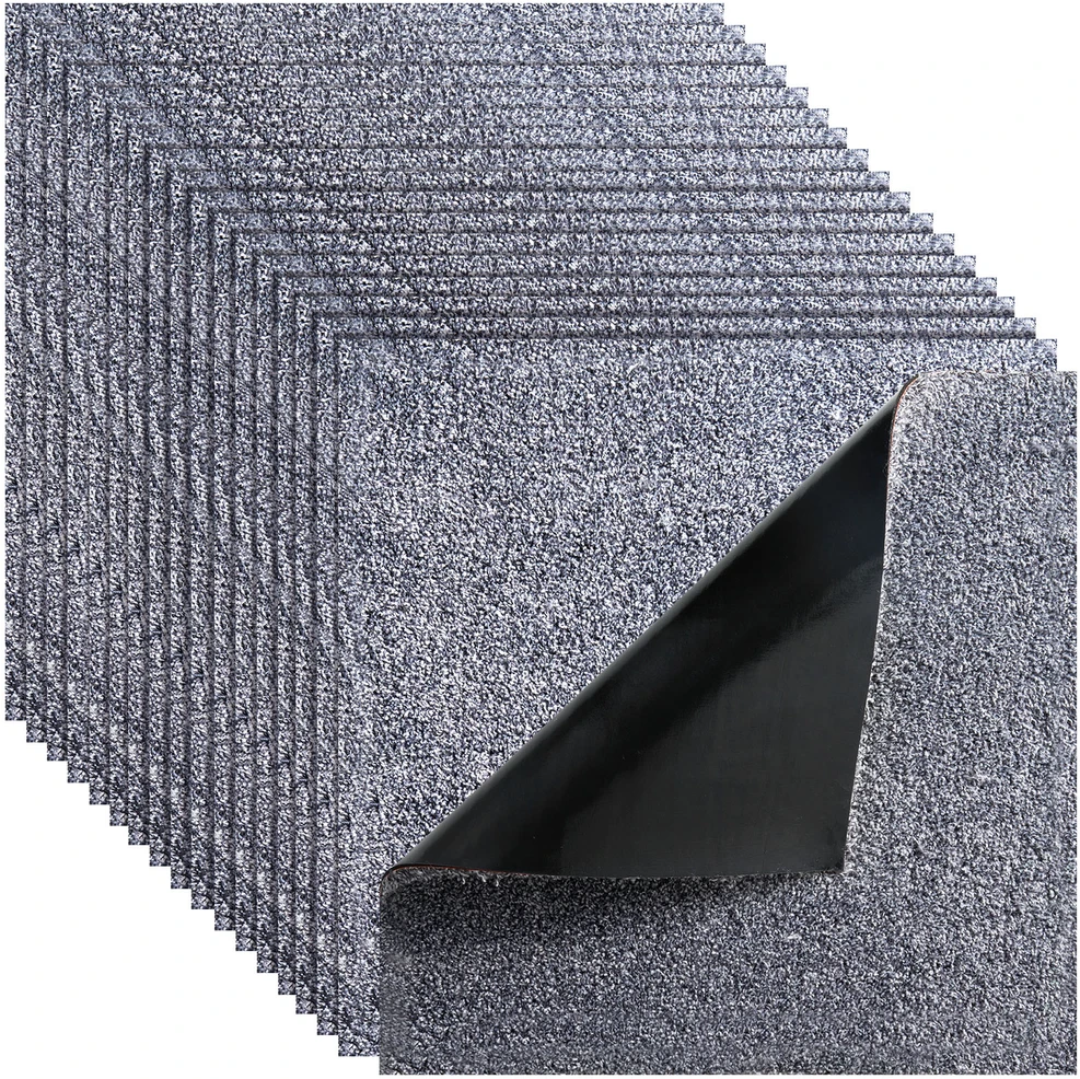 VEVOR Lipnios kiliminės plytelės 457x457 mm, pilkos