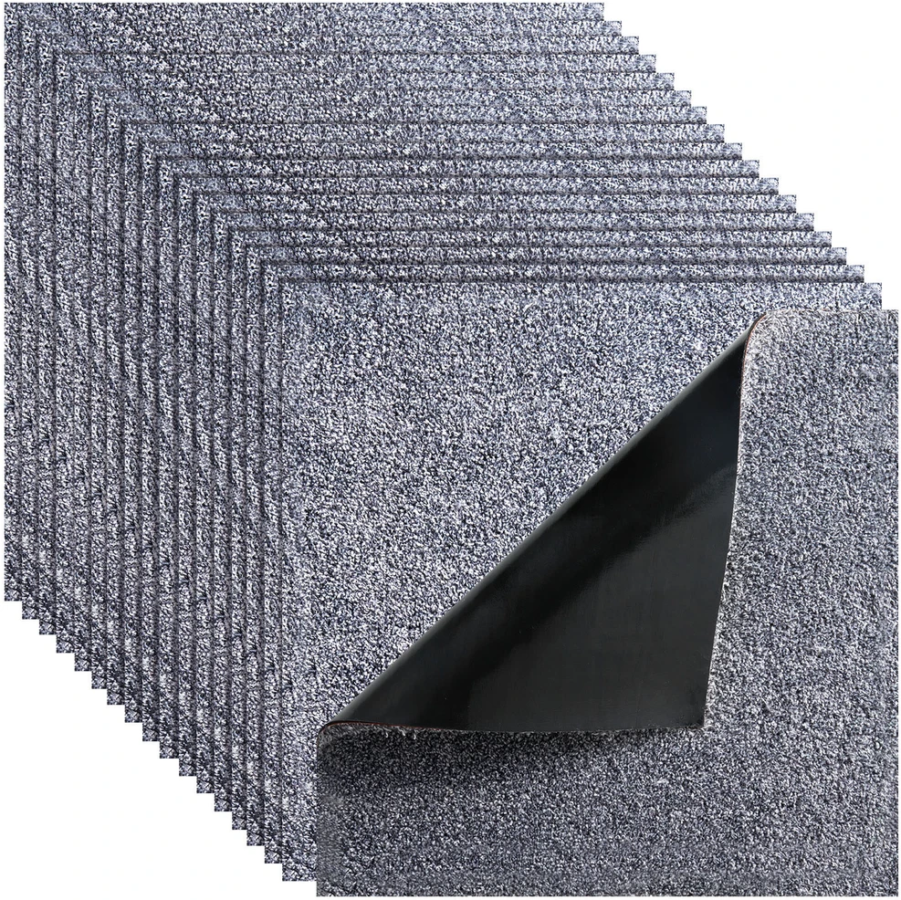 VEVOR Lipnios kiliminės plytelės 457x457 mm, pilkos