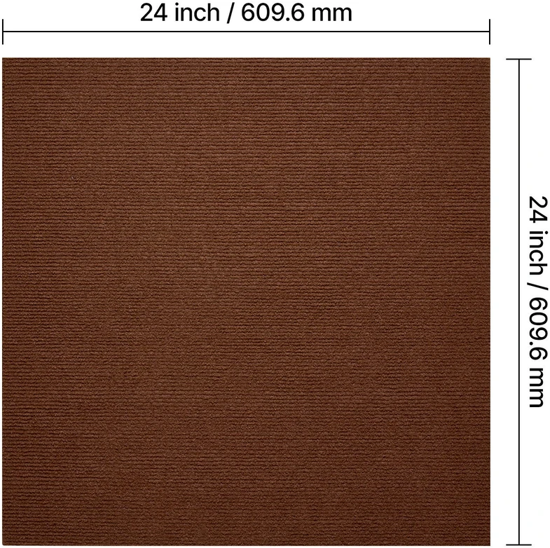 VEVOR Kiliminės plytelės 61x61 cm, 20 vnt, rudos