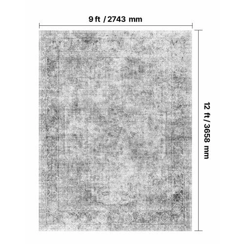 VEVOR Didelis kilimas 274 x 365 cm pilkas