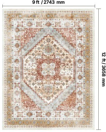 VEVOR didelis kilimas 274 x 366 cm vidinis neslystantis