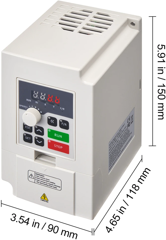 VEVOR Kintamo dažnio pavaros keitiklis 3PH, 2.2KW