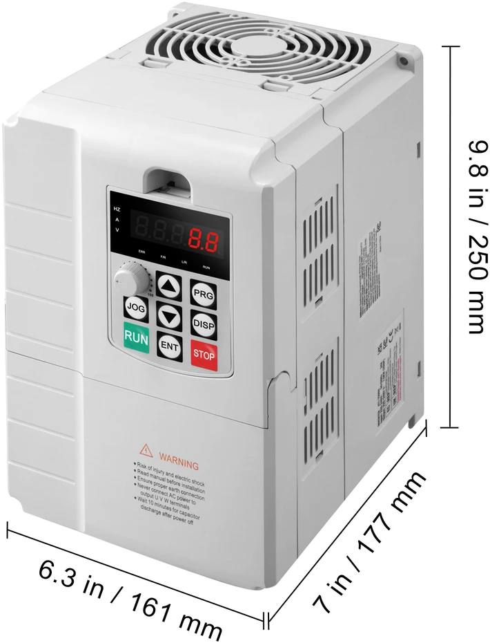 VEVOR 7,5 kW 10 AG kintamo dažnio keitiklis