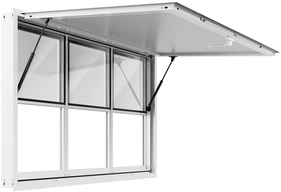 VEVOR 152x92 cm kiosko langas su stogeliu maisto furgonui
