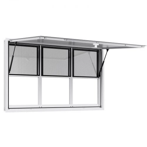 VEVOR 152x92 cm kiosko langas su stogeliu maisto furgonui