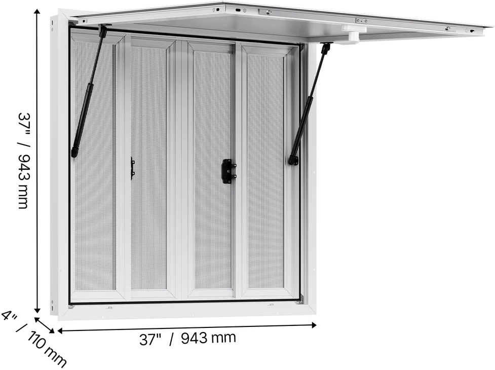 VEVOR 92x92 cm maisto vilkiko aptarnavimo langas