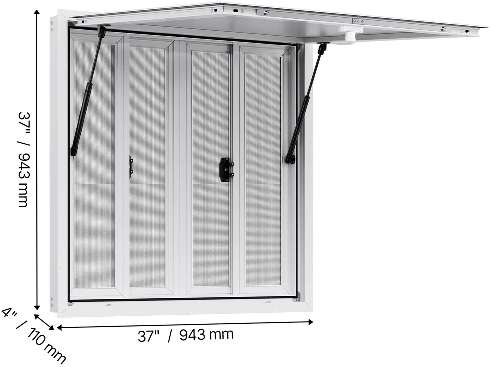 VEVOR 92x92 cm maisto vilkiko aptarnavimo langas