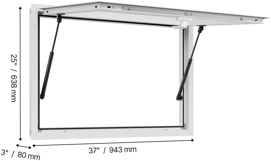 VEVOR langų koncesija 92x61 cm maisto sunkvežimiui