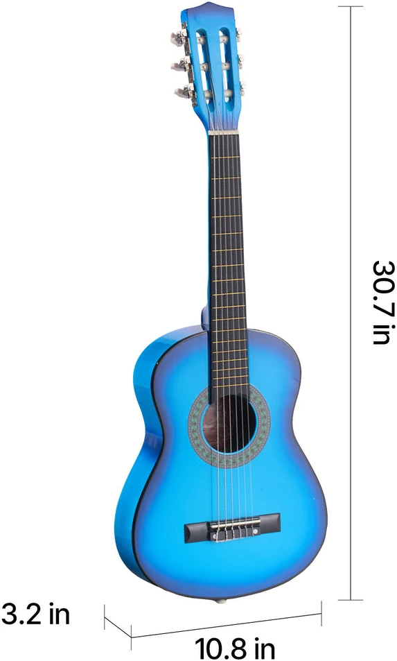 VEVOR Klasikinė gitara su priedais, 780 mm, mėlyna