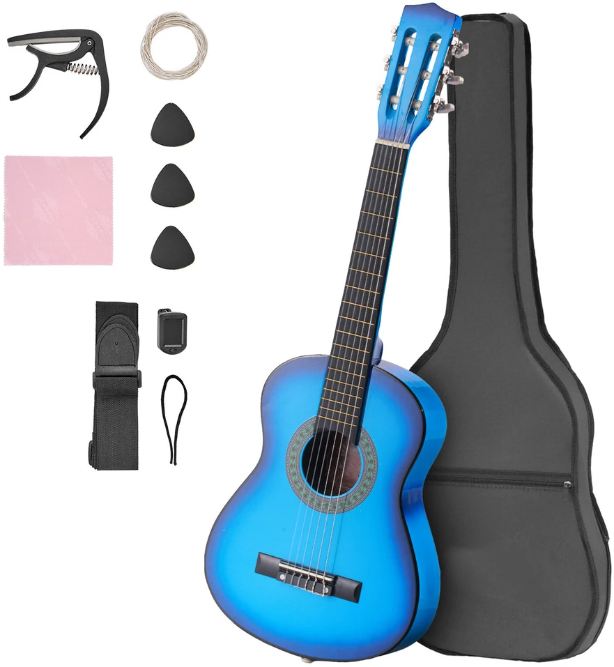 VEVOR Klasikinė gitara su priedais, 780 mm, mėlyna