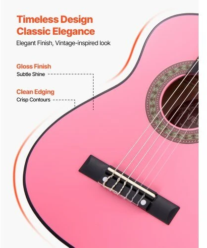 VEVOR Klasikinė gitara, 780 mm, su priedais pradedantiesiems