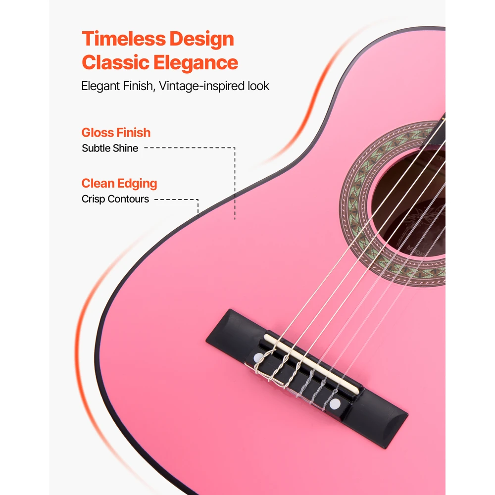 VEVOR Klasikinė gitara, 780 mm, su priedais pradedantiesiems