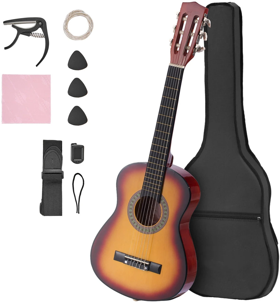 VEVOR Klasikinė gitara 780 mm, pradedančiųjų rinkinys