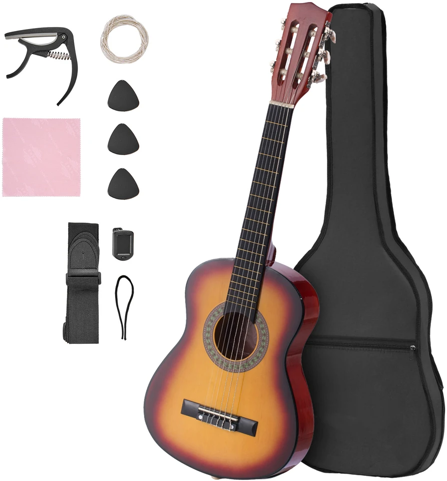 VEVOR Klasikinė gitara 780 mm, pradedančiųjų rinkinys