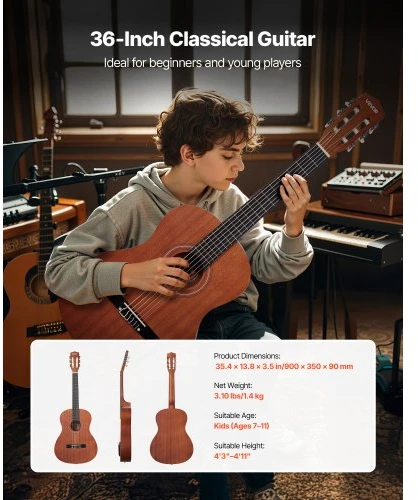 VEVOR Klasikinė gitara su priedais