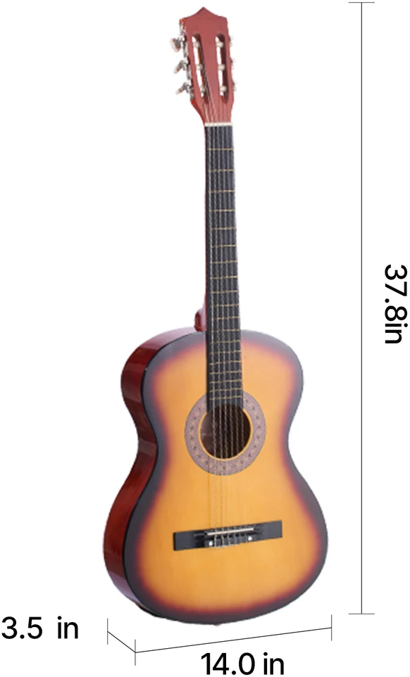 VEVOR Klasikinė gitara su priedais, saulės sprogimas