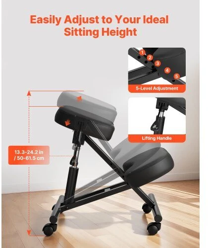 VEVOR Ergonominė kėdė su ratukais