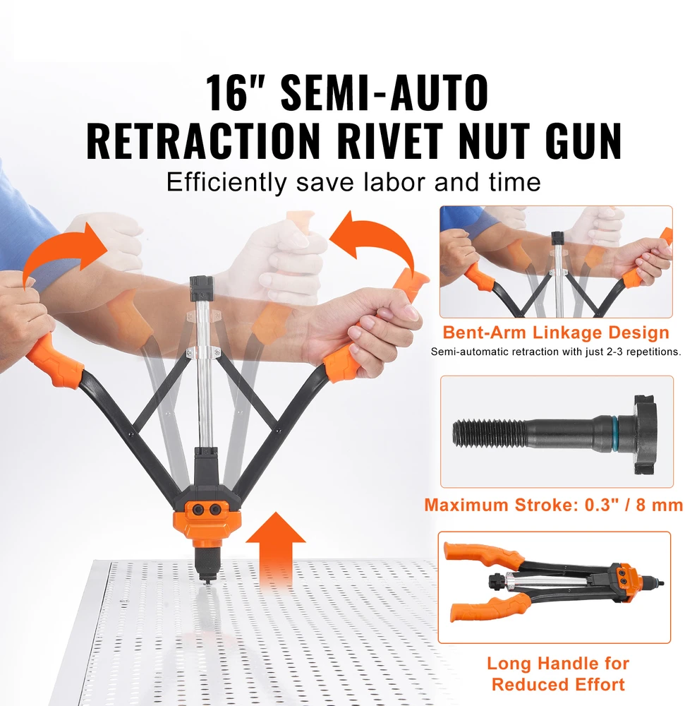 VEVOR Knitiklio veržlių įrankių rinkinys 40 cm