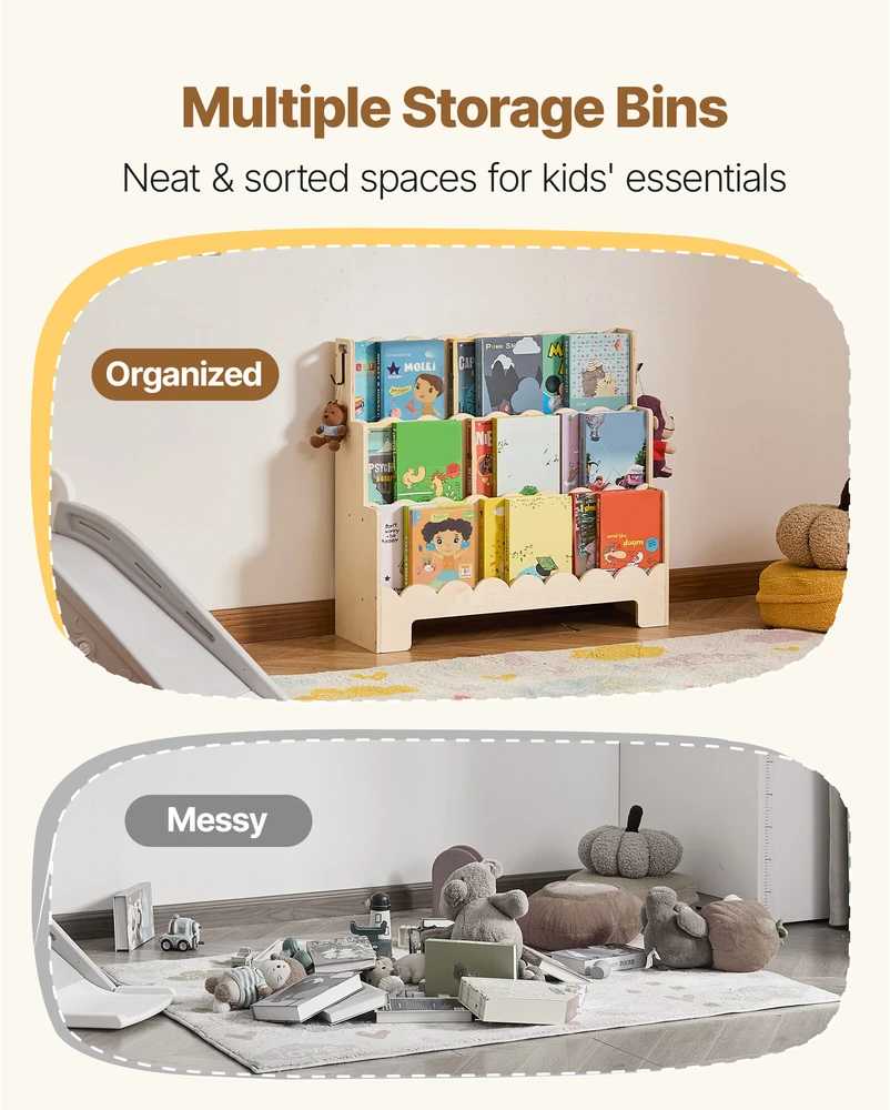 VEVOR Montessori trijų lygių vaikų lentyna