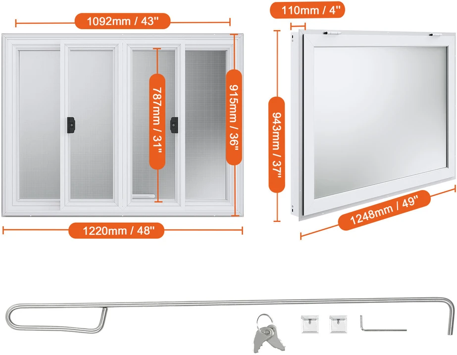 VEVOR 122 cm x 91 cm maisto sunkvežimio tentas