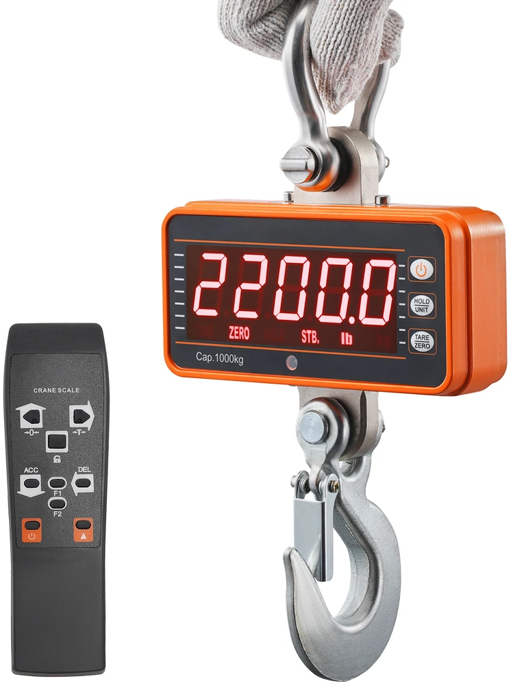 VEVOR Elektroninės svarstyklės kranui, 1000 kg