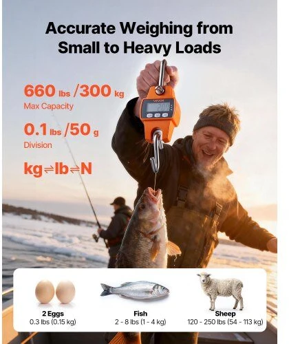 VEVOR Skaitmeninės svarstyklės krano, iki 300 kg