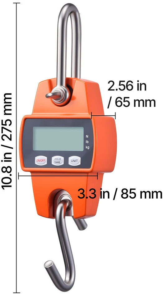 VEVOR Skaitmeninės svarstyklės krano, iki 300 kg