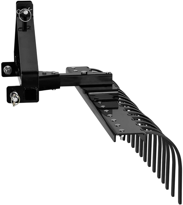 VEVOR 127 cm kraštovaizdžio grėblys, 17 plieninių dantų