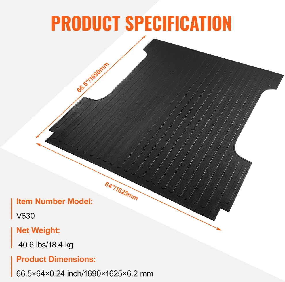 VEVOR gumine danga Ford F150 2015-2023 5.5 FT lovai