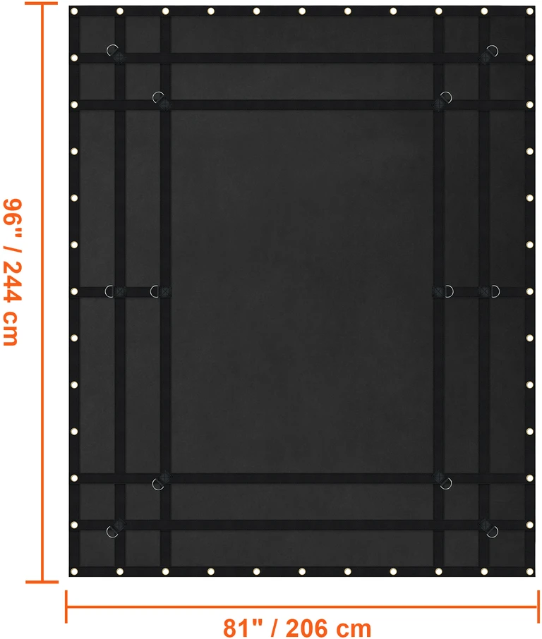 VEVOR Krovininis tinklas 244 x 206 cm reguliuojamas