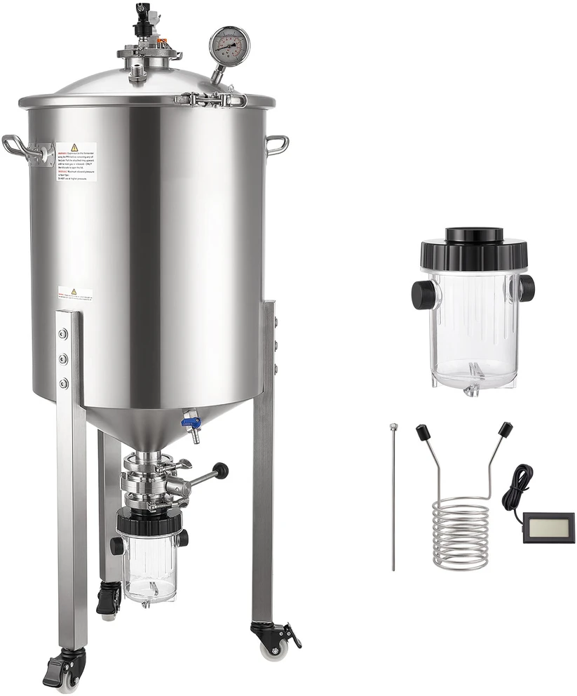 VEVOR Nerūdijančio plieno kūginis fermentatorius, 60 l