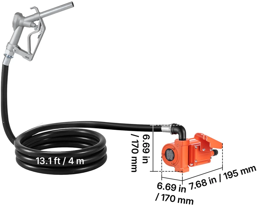 VEVOR Kuro perkėlimo siurblys, 12V, 57 l/m