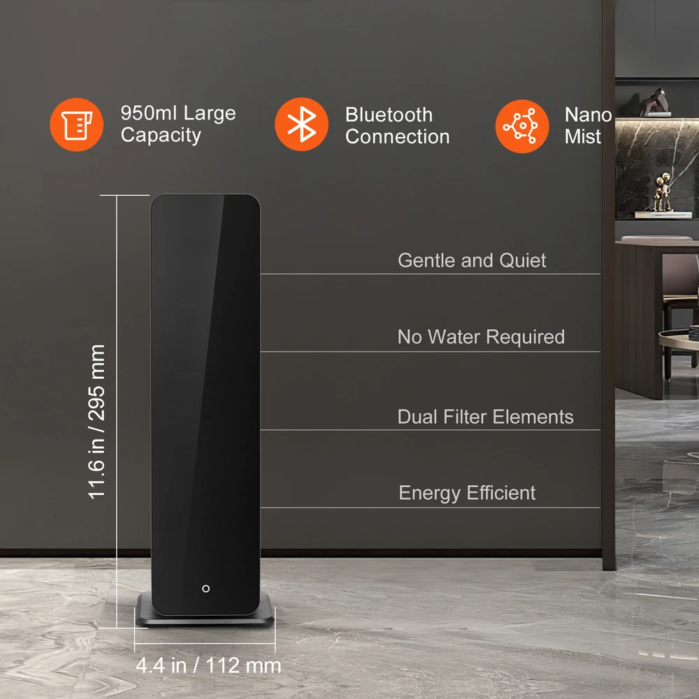 Drėkintuvas VEVOR Kvapų skleidėjas su "Bluetooth" 950ml
