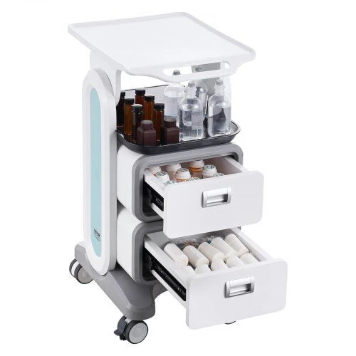 VEVOR 3 aukštų medicininis vežimėlis su stalčiais