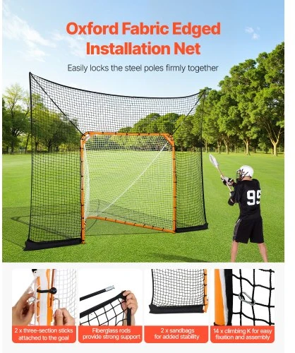 VEVOR Hokejo Lacrosse tinklas 9x12 pėdų