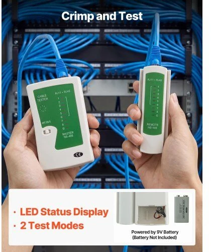 Tinklo kabelių užspaudimo replių rinkinys VEVOR HT-6088, RJ45/RJ11/RJ12