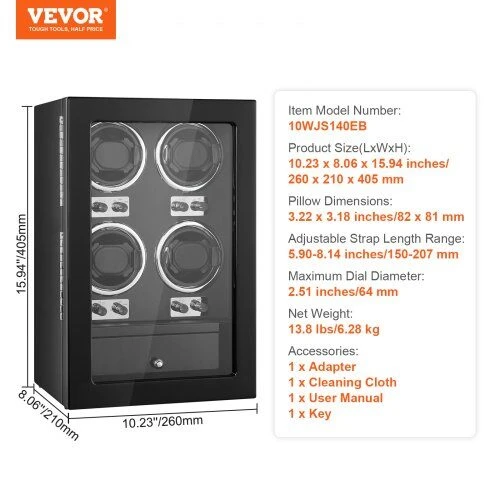 VEVOR Automatinių laikrodžių suktukas su 4 varikliais