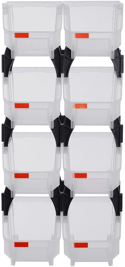 VEVOR Plastikinės sandėliavimo dėžės, 8 vnt. 27,6 x 14 x 13 cm