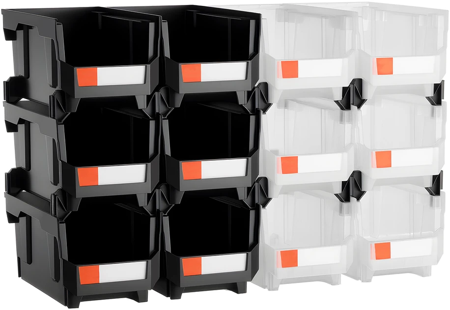 VEVOR Plastikinės sandėliavimo dėžutės 37.7 x 21.5 x 18 cm