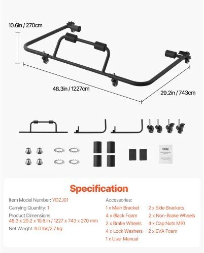 VEVOR Judamas kieto stogo vežimėlis Jeep Wrangler